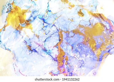 Liquid ink, abstract background in bright colorful tones
