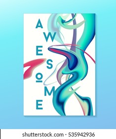 Liquid ink Background for banner, card, poster, poster, identity,web design. Splash art. Posters and Placards. Mobile Technologies Concept. Flat Style. Liquid art
