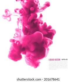 Liquid ink cloud. Vector abstract background for banner, card, poster or web design.