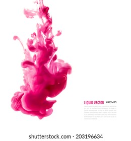 Liquid ink cloud. Vector abstract background for banner, card, poster or web design.