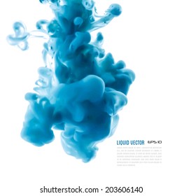 Liquid ink cloud. Vector abstract background for banner, card, poster or web design.