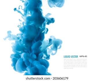 Liquid ink cloud. Vector abstract background for banner, card, poster or web design.