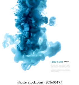 Liquid ink cloud. Vector abstract background for banner, card, poster or web design.