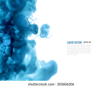 Liquid ink cloud. Vector abstract background for banner, card, poster or web design.