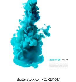 Liquid ink cloud. Vector abstract background for banner, card, poster or web design.