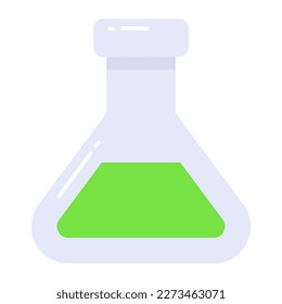 Liquid inside flask showing concept of lab experiment