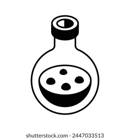 Liquid inside flask showing concept of lab experiment