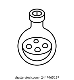 Liquid inside flask showing concept of lab experiment