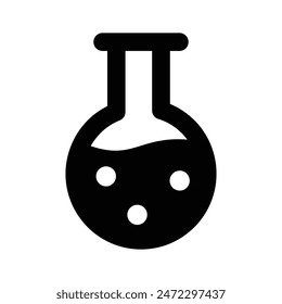 Liquid inside flask showing concept of lab experiment