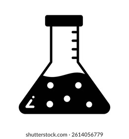 Liquid inside flask showing concept of lab experiment