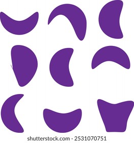 líquido irregular blob formas abstrato. elementos gráfico estilo plano. fluido design ilustração stock