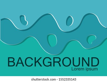 Liquid jelly background. 3D vector paper cut wallpaper