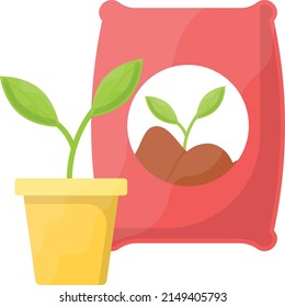 Liquid kelp for container-grown plants Concept, Seed Bag vector color icon design, Farming and Agriculture symbol, village life Sign, Rural and Livestock stock illustration