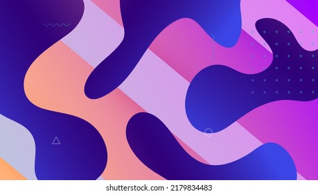 Liquid Layout. Rainbow Texture. Purple Trendy Cover. 3d Dynamic Flyer. Spectrum Brochure. Graphic Paper. Modern Poster. Wavy Landing Page. Magenta Liquid Layout