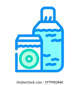 liquid for lens color icon vector. liquid for lens sign. isolated symbol illustration