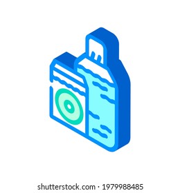 liquid for lens isometric icon vector. liquid for lens sign. isolated symbol illustration