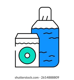 liquid for lens line icon vector. liquid for lens sign. isolated symbol illustration