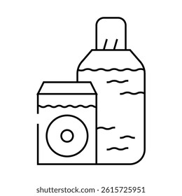 liquid for lens line icon vector. liquid for lens sign. isolated contour symbol black illustration