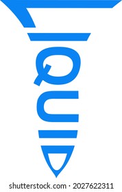Liquid letter warp effect, vector isolated, liquid sign element, poster, banner