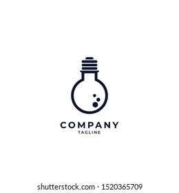 liquid light bulb LED lighting logo icon sign vector illustration