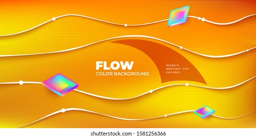 Liquid Line color background design. Fluid Line gradient shapes composition. Futuristic design posters. Eps10 vector.