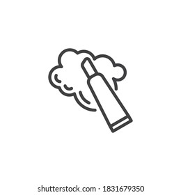 Liquid lipstick line icon. linear style sign for mobile concept and web design. Lip gloss tube outline vector icon. Symbol, logo illustration. Vector graphics