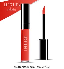 Liquid lipstick. Vector Illustration.

