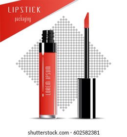 Liquid lipstick. Vector Illustration.
