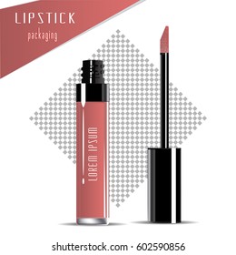 Liquid Lipstick. Vector Illustration.