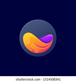 liquid logo design vector illustration