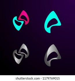 liquid logo icon concept, logo with philosopy mean energy grow dream creative and spirit