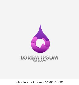liquid logo icon for oil and energy company