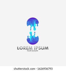 liquid logo icon for perfume company