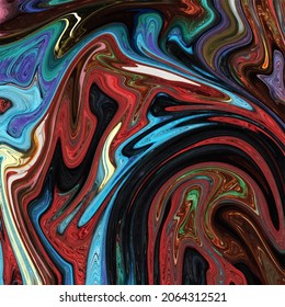liquid or marble abstract background,  creative background with abstract oil painted waves