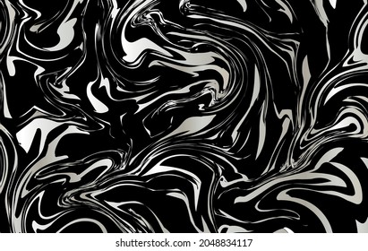 Fondo de mármol líquido. Aceite de arte de fondo de color oscuro con inserciones de luz. Pintas de aceite mixtas