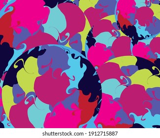 liquid marble background design with various colors