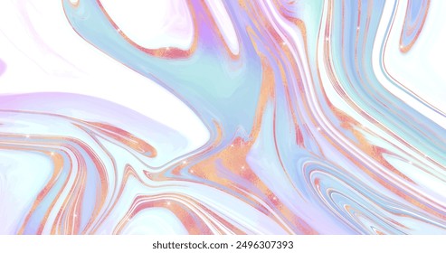 Liquid marble background with golden gloss textur vector design in eps 10