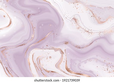 El fondo del cuadro abstracto de lienzo de mármol líquido con la textura de salpicadura de oro rosa. 