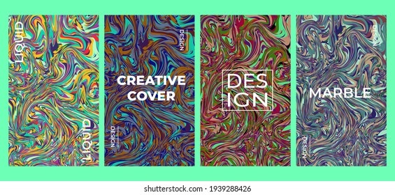 liquid marble cover and poster design template for magazine, page layout, sales promotion and social media