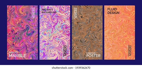 liquid marble cover and poster design template for magazine, page layout, sales promotion and social media