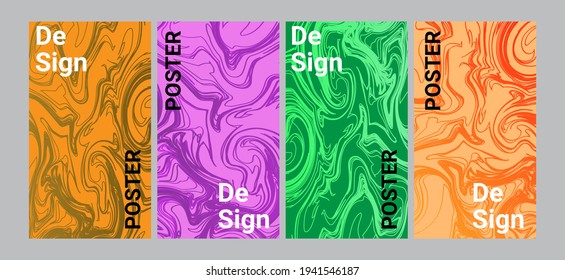 liquid marble cover and poster design template for magazine, page layout, banner, sales promotion and social media post