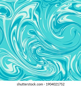  Liquid, marble, fluid, ink, water color abstract texture vector pattern blue and white color background. Hand drawn vector illustration