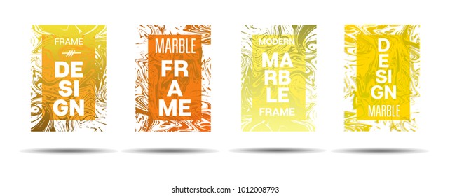 Liquid Marble Frame.  Vector Funky Hipster Border for Sale Ads, Congratulations. Marble Textured Minimal Cover, Business Card, Music Poster Design Dynamic Futuristic Creative Suminagashi Banner.