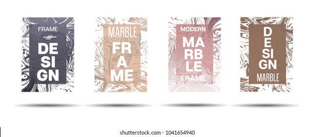 Liquid Marble Frame.  Vector Painted Hipster Border for Sale Ads, Text. Marble Textured Cool Cover, Business Card, Music Poster Design Dynamic Funky Creative Neon Colored Banner.