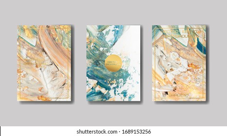 Gold Mountain Wall Art Vector Set Stock Vector (Royalty Free ...