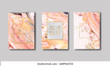 
liquid marble with gold. flyer, business card, flyer, brochure, poster, for printing. trend vector