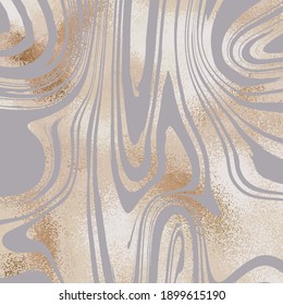 Liquid marble. Gold marble. Vector background with imitation of light gold texture