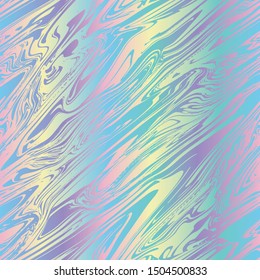 Liquid marble holographic pearlescent opalescent geometric seamless repeat vector pattern swatch.