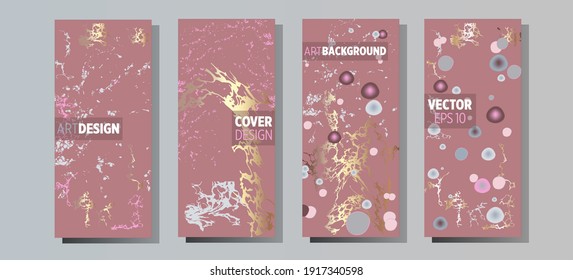 Liquid marble painting background design with gold glitter dust texture.