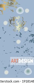 Diseño de fondo de pintura de mármol líquido con textura de polvo de brillo dorado.